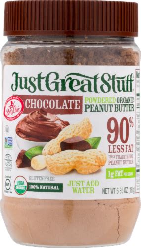 Just Great Stuff Organic Chocolate Powdered Peanut Butter 643 Oz