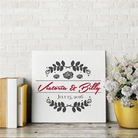Marriage Crest Canvas ThePersonalizationCo