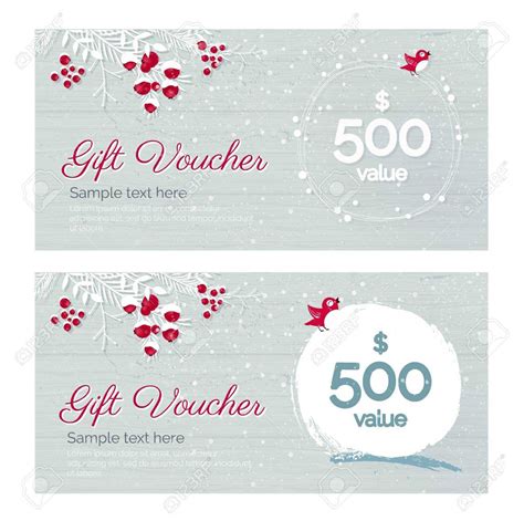 Cute Hand Drawn Christmas T Voucher Coupon Discount T