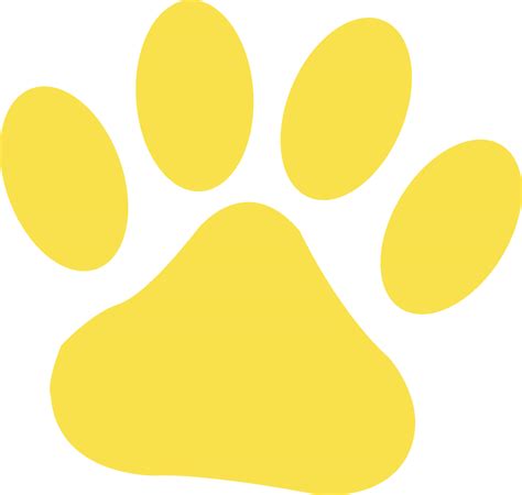 Yellow Paw Print Clipart Free Image Download