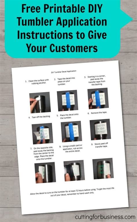 Check spelling or type a new query. Free Unbranded Printable Tumbler Application Instructions ...
