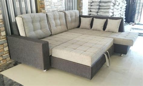 Sofa beds, when folded as a sofa, feels like a real couch thanks to their thick cushioning, armrests, and upholstery. Sofa Bed L Shape Safi L Shape Sofabed - TheSofa