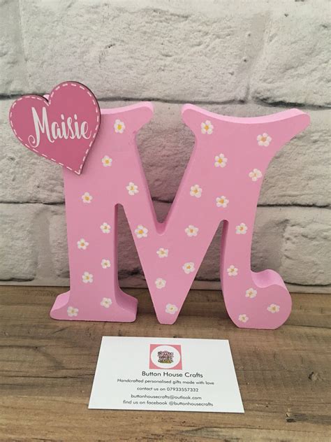 Free Standing Wooden Letter Personalised Free Standing Etsy Uk
