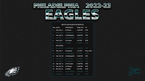 Printable Eagles Schedule 2022 Printable Word Searches