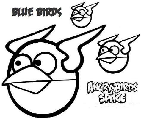 Free angry birds coloring pages to print and download. Blue Bird in Angry Bird Space Coloring Page | Kids Play Color