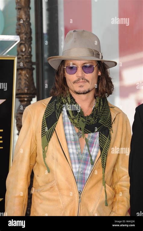 Los Angeles Ca April 01 2011 Johnny Depp On Hollywood Boulevard