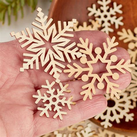 Unfinished Wood Snowflakes