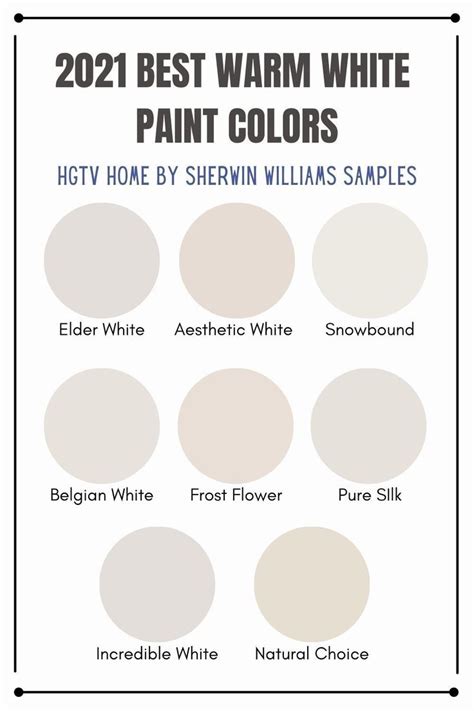 2021 Best Warm White Paint Colors From Hgtv Home By Sherwin Williams