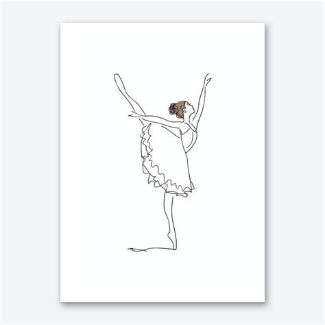 Ballet Line Art Canvas Print By Pixy Paper Fy