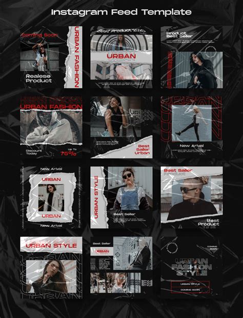 Urban Story And Feed Instagram Template On Behance Design Gráfico