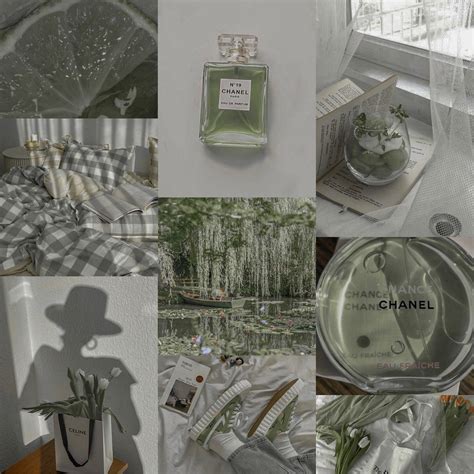 Sage Green Collage Kit Light Green Olive Aesthetic Wall Etsy
