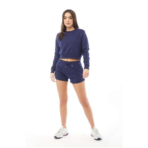 Buy Fluid Womens Cottonrecycled Polyester Fleece Cropped Crew Neck