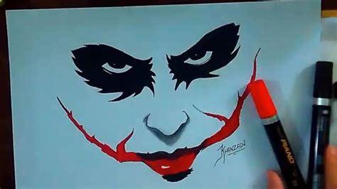 How To Draw The Joker Face By Color Markers Easy And Quick Sketch The