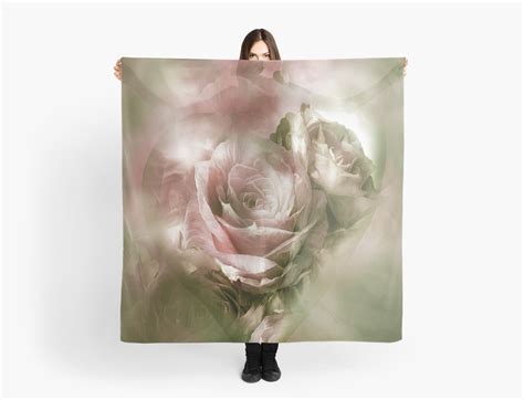 Heart Of A Rose Antique Rose Scarf By Carolcavalaris Redbubble