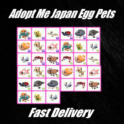 Adopt Me Japan Egg Pets Etsy Australia