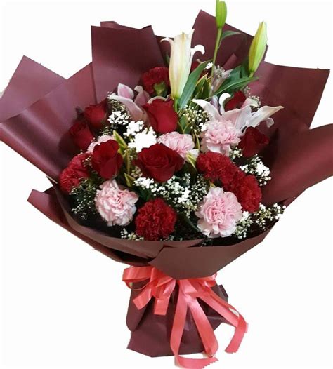 Roses and carnation wedding bouquets. ROSE AND CARNATION BOUQUET - Florista Flower Shop