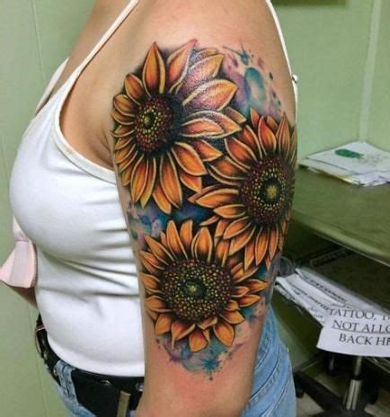 Trendy Tattoo Sunflower Collar Bone Half Sleeves Ideas Sunflower