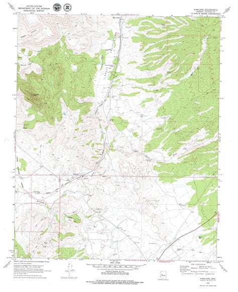 Kirkland Topographic Map 124000 Scale Arizona