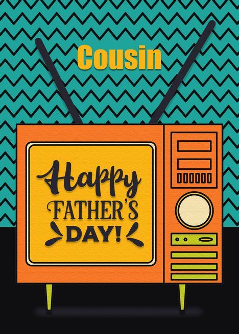 I do not have the words to express my gratitude for all that you have done for me and our family. Happy Father's Day to Cousin Retro TV Word Art card ...