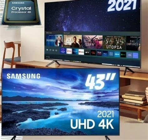 Smart Tv 43″ Uhd Samsung 4k 43au7700 Processador Crystal 4k Tela Sem