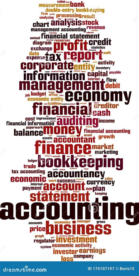 Accounting Word Cloud Stock Vector Illustration Of Financial 175107197