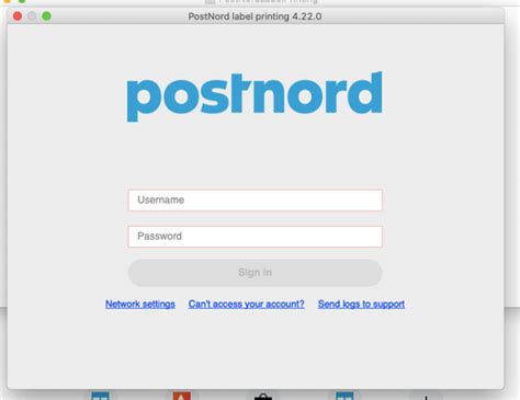 Label Printing PostNord Portal Business