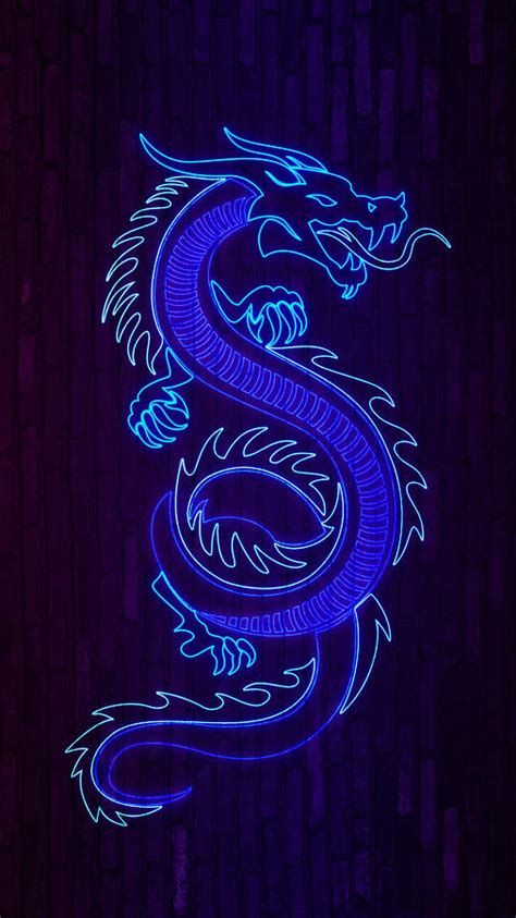 Neon Blue Dragon Digital Art By Archie Alvarez Pixels