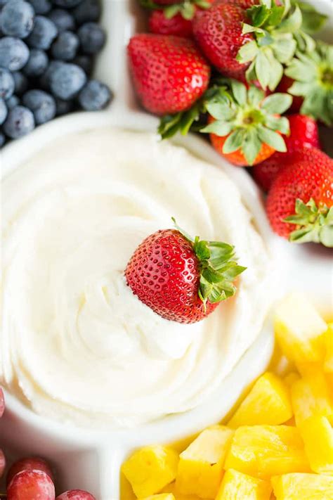 Cream Cheese Fruit Dip Recipe | Brown Eyed Baker
