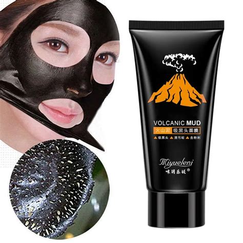 1 Pc Volcanic Black Mud Face Mask For Menandwomen Blackhead Remover Deep