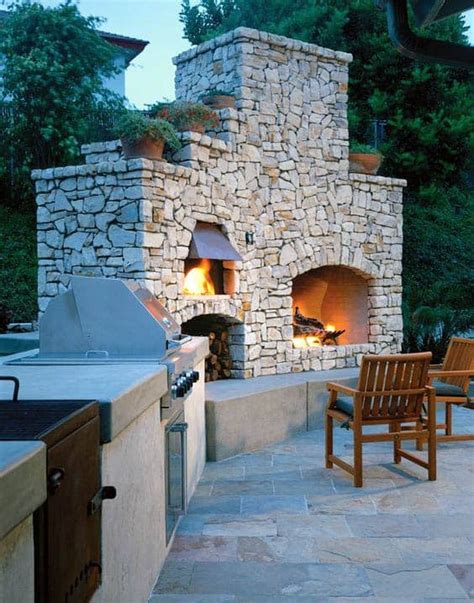 70 Outdoor Fireplace Designs For Men Cool Fire Pit Ideas