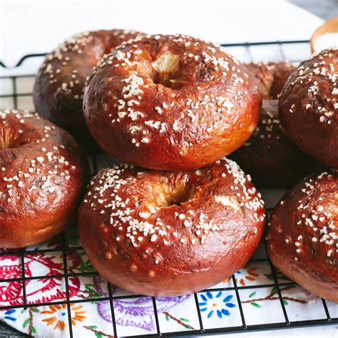 Pretzel Bagels Recipe Bagel Plain Bagel Baking Soda Bath