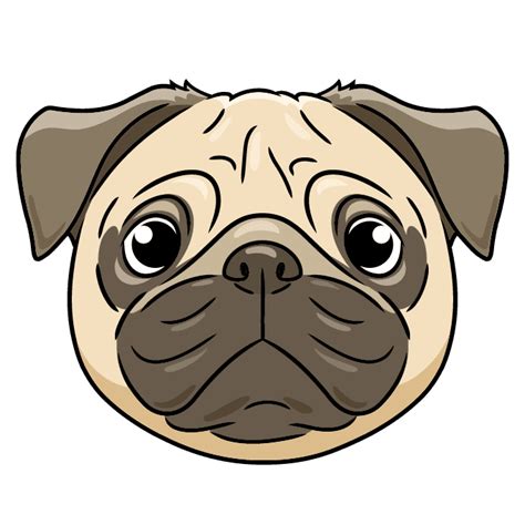 How To Draw A Pug Face Really Easy Drawing Tutorial