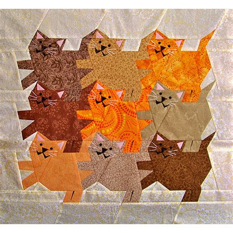 Tessy Cats Paper Pieced Quilt Pattern