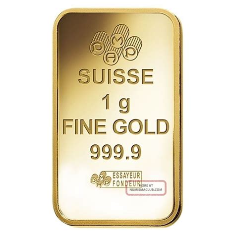 Pamp Suisse 9999 Fine Gold 1 Gram Bar Fortuna Veriscan Bullion Ingot W