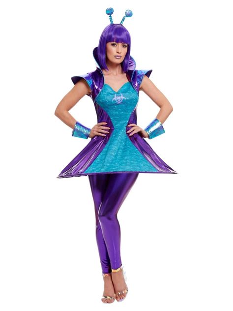 Purple And Blue Alien Women Adult Halloween Costume Xs