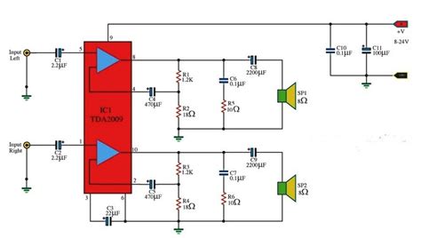 Tda Wx W Stereo Amplifier Circuit W Stereo Amplifier Circuit