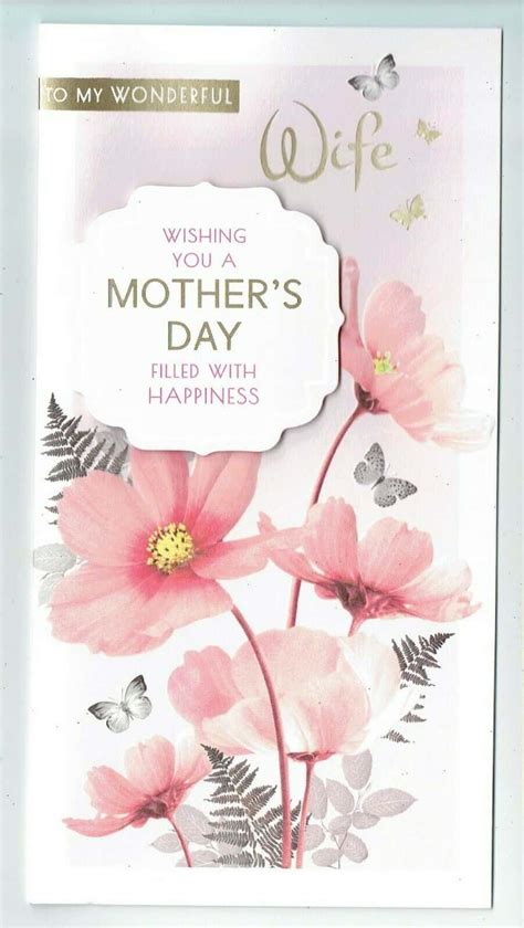 A bouquet of wishes for mom. Wife Mothers Day Card 'To My Wonderful Wife' With Flowers ...