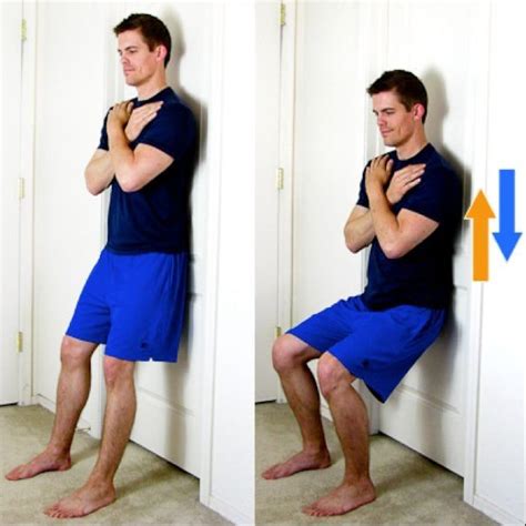 How To Do Wall Squats Knee Exercises Knee Strengthening Exercises