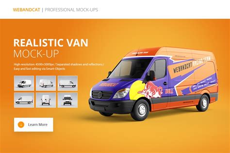 Download Van Mock-Up ~ Mockup Templates ~ Creative Market