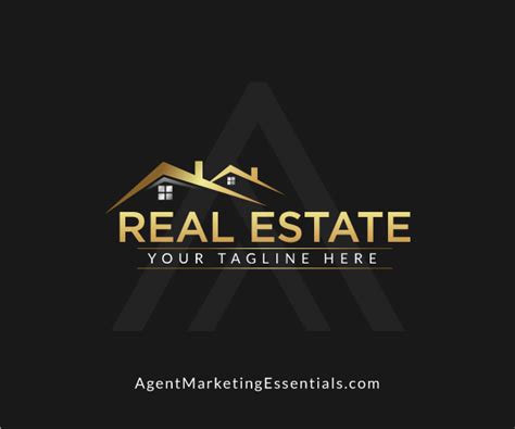 House Real Estate Logo Design In Luxury Gold Color