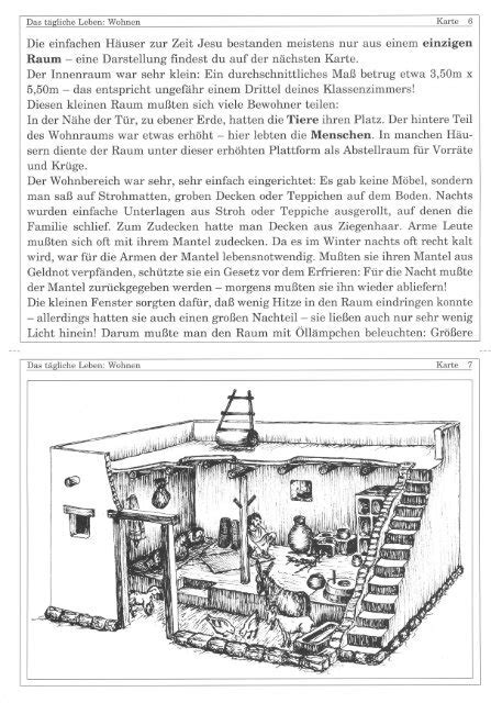 Lambertus mondorfer bastelbogen nummer 60. Haus Zur Zeit Jesu - Heimidee