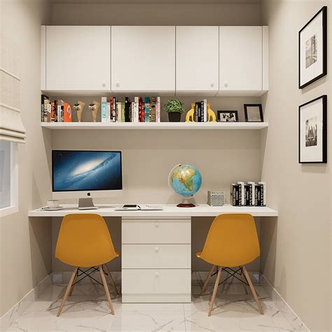 Compact Home Office Design For Two People Livspace