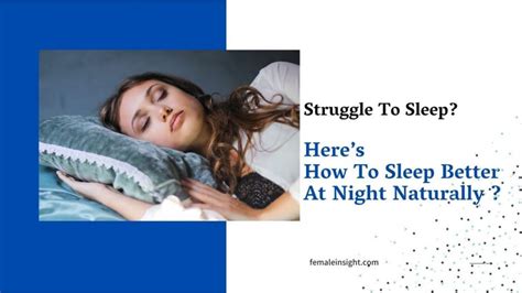 Struggle To Sleep Heres How To Sleep Better At Night Naturally