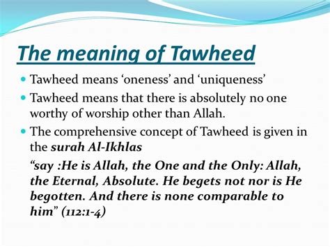 Ppt The Fundamentals Of Tawheed Powerpoint Presentation 59 Off