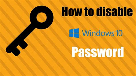 How To Disable Windows 10 Lockscreen Password Youtube
