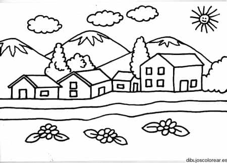 Solo tienes que seleccionar con el ratón el dibujo que te guste y lo descargas gratis, imprimir y ya estará listo para pintar y colorear. Dibujos de paisajes con casas bonitas para pintar ...