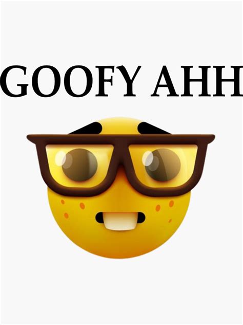 Goofy Ahh With Text Sticker For Sale By Joserray Redbubble