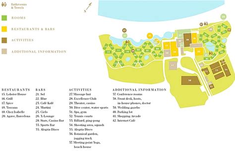 Resort Map Excellence Cancun
