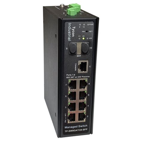 8 Port Gige Managed Poe Switch Configurable 8023at Or 24v Passive Poe