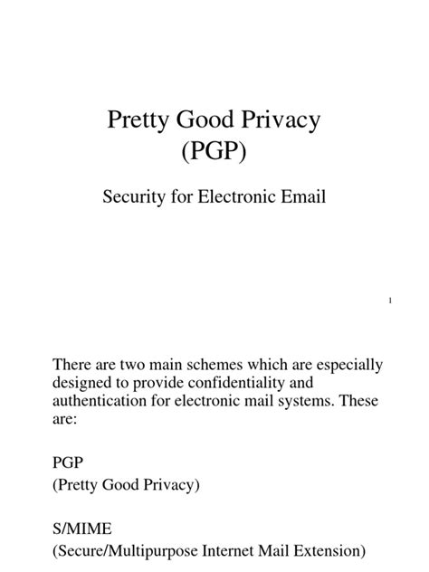 Pretty Good Privacy Pgp Security For Electronic Email Pdf